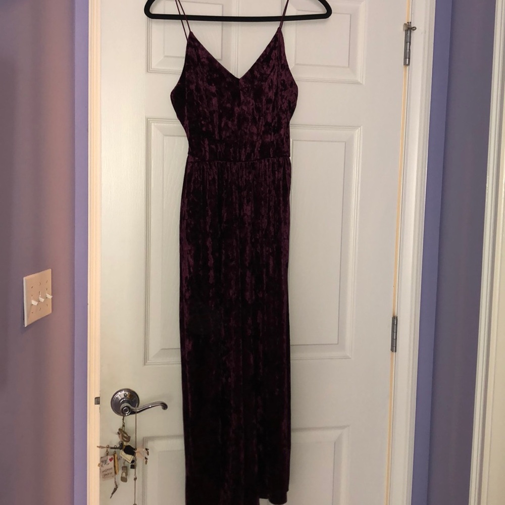 Red velvet jumpsuit